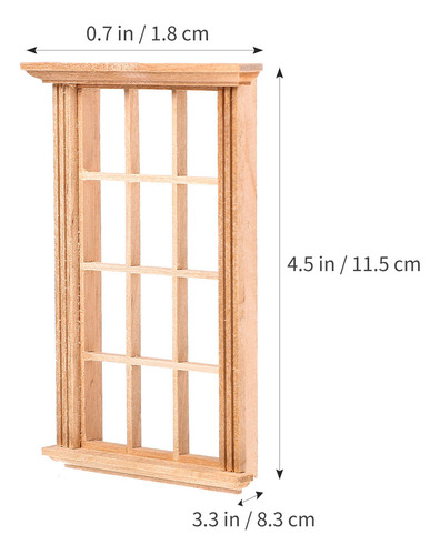 Marco De Ventana Pequeño De Madera, Modelo De Tronco, 2 Unid