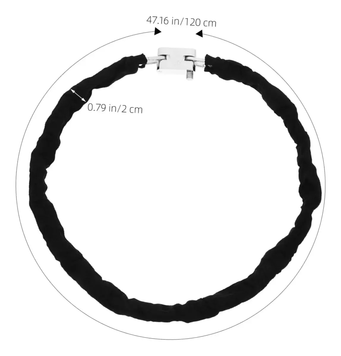 Candado Antirrobo Holaya Cadena 120 Cm Para Moto Bicicleta Acero