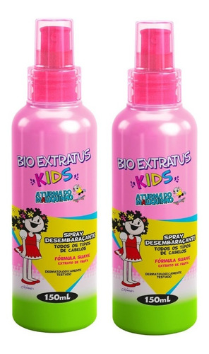 2 Spray Desembaraçante Kids Fórmula Suave 150ml Bio Extratus