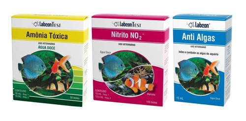 Alcon Kit Teste Aquário Doce - Amônia - Nitrito - Anti Algas