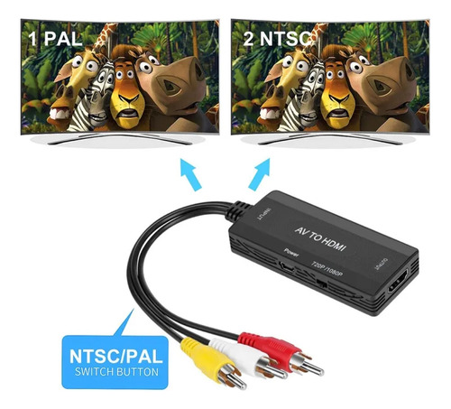 Convertidor Av Rca A Hdmi 720p / 1080p N64/snes/sfc/ngc