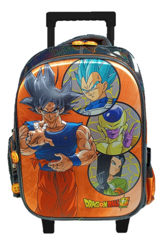 Mochila Dragon Ball Super Primaria Con Carro Vs3946 Color Multicolor