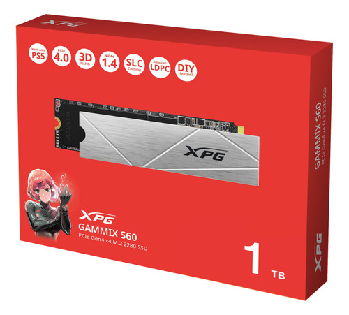 Unidad De Estado Sólido Ssd Xpg Gammix S60 Nvme 1tb Pci