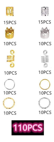 Accesorios For El Cabello Anillos, 110 Piezas Círculo De