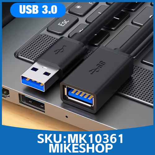 Cable Usb Extensor Prolongador 3.0 Alta Velocidad 5gbps 1.0m Negro 100cm