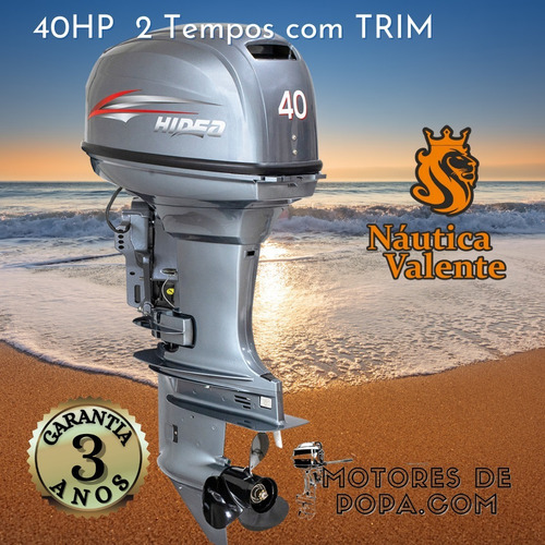 Imagem 1 de 9 de Motor De Popa De 40 Hp 2 Tempos Com Trim Comando A Distancia