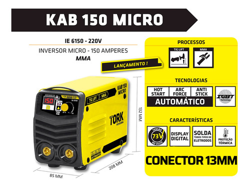 Imagem 2 de 7 de Maquina Inversora De Solda Profissional 150 Amp + Acessórios