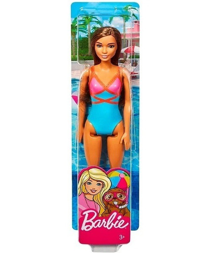 Boneca Barbie Praia Maio Azul/rosa Mattel Ghh38/ghw40