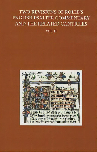 Two Revisions Of Rolle's English Psalter Commentary And The Related Canticles, De Anne Hudson. Editorial Oxford University Press, Tapa Dura En Inglés