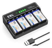 Comprar Cargador Baterias 9v (+ 4 Baterias Li-on Ni-mh Ni-cd) Ebl
