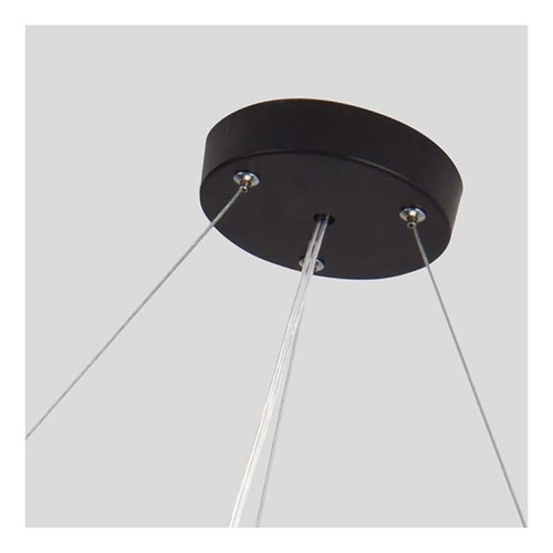 Lámpara Led Contorno Circular Negro 42w/60cms Luz Fría