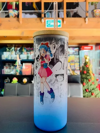 Vaso Vidrio De Bulma Dragon Ball