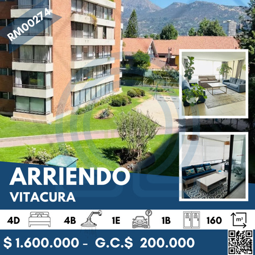 Departamento En Arriendo De 4 Dorm. En Vitacura