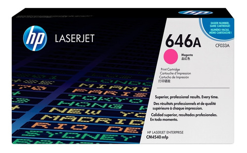 Toner Original Hp 646a Magenta Cf033a Laserjet Cm4540