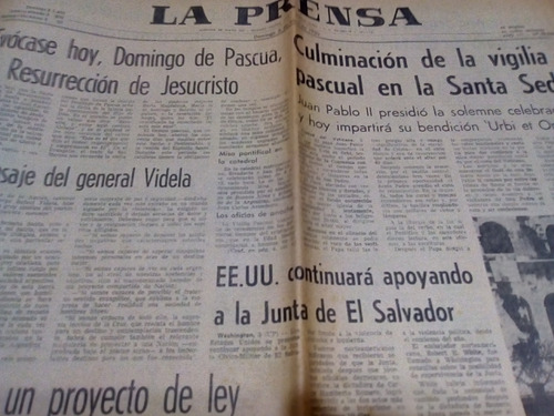 Diario La Prensa Ejemplar Del 6/4/1980