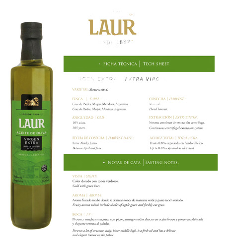 Laur Aceite De Oiliva Extra Virgen 250cc X6 Unid