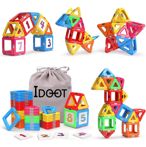 Idoot Magnetic Tiles Blocks Building Toys For Kids, Magnet S
