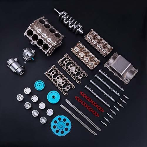 Imagen 4 de 4 de Modelo Motor Diy V8 500 Repuesto Metal Mecanico Juguete
