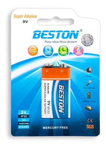 Bst-6f22 - Bateria Beston 9v Carbon Bulk