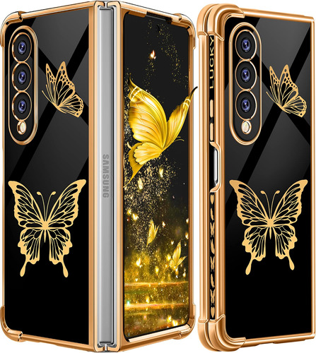 Coralogo Para Galaxy Z Fold 4 Funda Mariposa Para Mujeres De