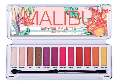 Paleta De Sombras Bys Malibu 12 - G - G Color De La Sombra Variado