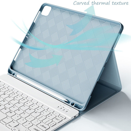 Imagen 5 de 10 de Funda Con Teclado Para iPad 9th 8th 7th Gen 10.2 Con Ratón Ñ