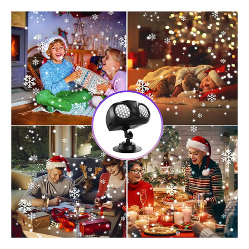 P Luces De Proyector De Copos De Nieve De Navidad,