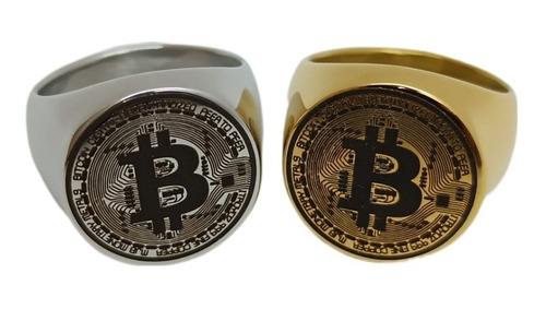 Anillo Grabado Bitcoin En Laser De Alta Calidad Y Definicion