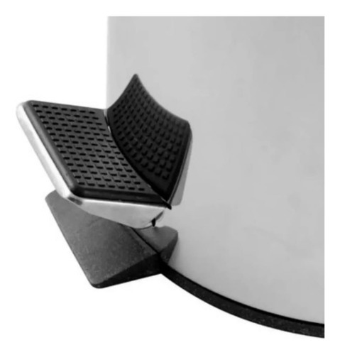 Papelera Tarro De Basura Tapa Pedal De Acero 12l