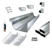 Comprar Zingueria Canaleta Americana Kit P\u002F 19 Mts Galv Con 1 Bajada