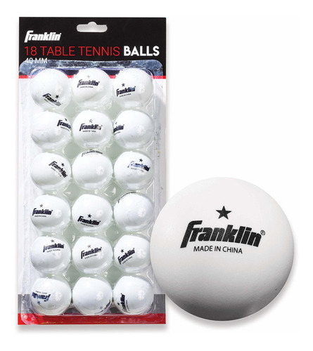 18 Pelotas De Ping Pong 1 Estrella Franklin Sports