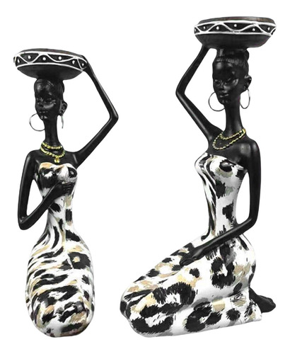 De Estatuas Africanas Abstractas, 2.17x4.53x8.27 Pulgadas