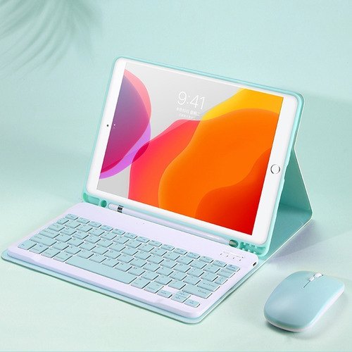 Imagen 4 de 9 de Funda Teclado Para iPad 9va Generación 10.2 Smart + Lapiz
