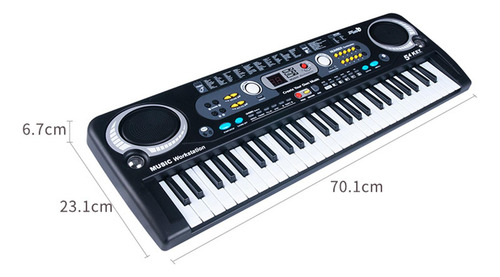 Piano De Teclado Electrónico Portátil De 54 Cable Usb
