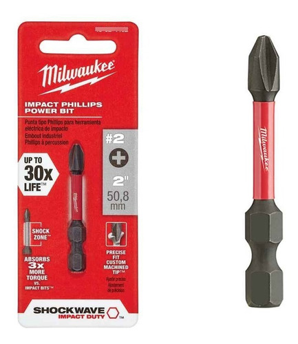 Punta Phillips Ph2 X1 Marca Milwaukee 4832-4462 *ub*