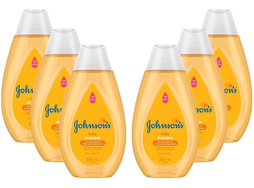 Kit Shampoo Johnsons Baby Regular 200ml Com 6 Unidades