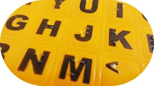 Teclado Mouse Sem Fio Braille Ampliado Adaptado Alto Contras