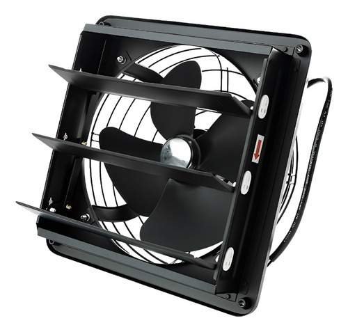 Imagen 3 de 6 de Extractor De Aire Industrial Axial Pared 12 Pulgadas Negro