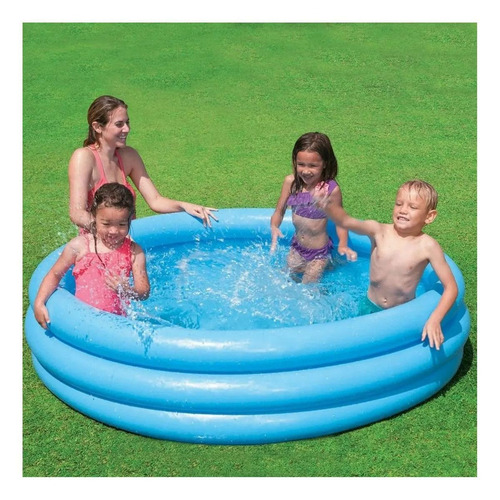 Imagem 3 de 3 de Piscina Inflável redonda Intex Crystal Blue 58446 de 168cm x 38cm 481L azul