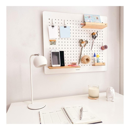 Imagen 4 de 10 de Organizador De Pared Base Madera Börd Con Accesorios 50x58,5