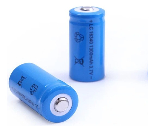 3 Batería 16340 3.7v Recargable Pila De Litio 1300 Mah