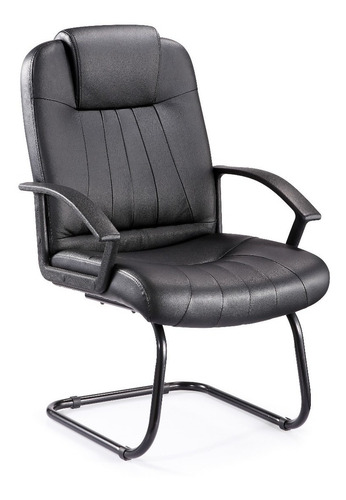 Sillon Pablo Visita Tapizado En Piel Color Negro