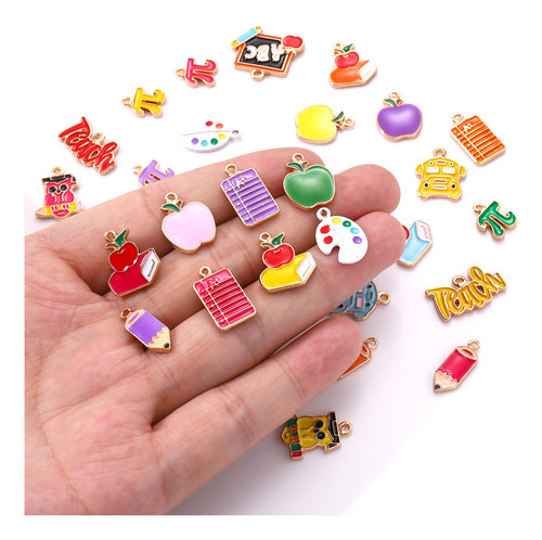 Teacher Charms Cealxheny, 35 Unidades, Esmaltados Para Hacer