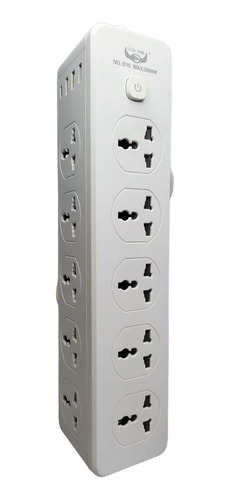 Multitoma Extensión 3000w X10 Tomas Puerto Usb Polo Tierra