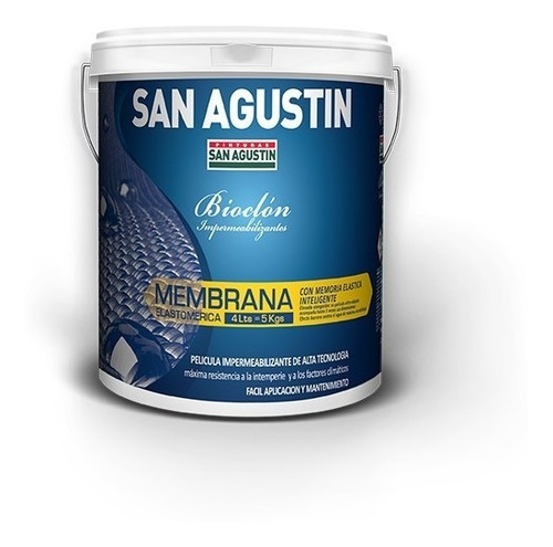 Imagen 2 de 4 de Membrana En Pasta X 20 Lts San Agustin 8m2 X Lts
