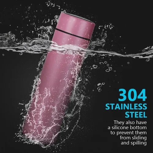 Termo Agua Caliente Inteligente Vaso Mug Termico Digital 500 Color Rosado / Termo De Agua Con Sensor Digital - 102042
