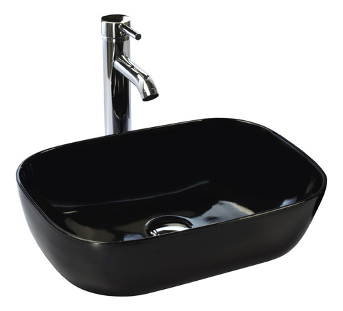 Esatto® Kit Vonia Paquete Lavabo Ovalin Negro Llave Desagües