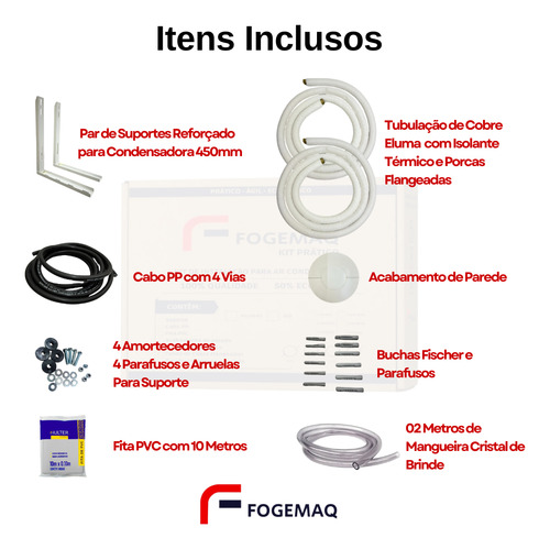 Kit Instalação Ar Split Daikin Advance Inverter Q/f 9000btus