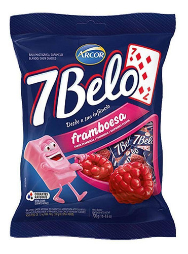 Bala 7 Belo Framboesa 600 Gr - Arcor