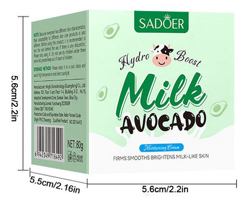 Crema Hidratante De Leche Y Aguacate L Mois Hidratante